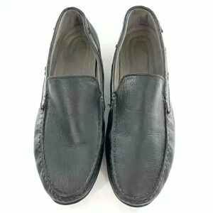 Cole Haan mens flats size 11.5 black leather grand OS driving loafers